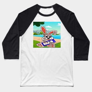 Rabbit with Mobile phone Baseball T-Shirt